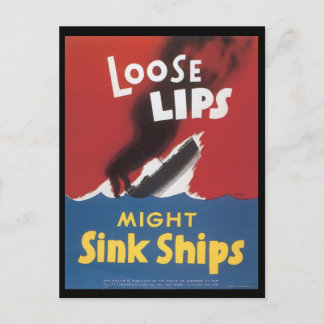 World War II Loose Lipsはがき ポストカード