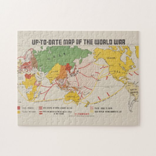 world war map by Manila Shinbun-sha ジグソーパズル (横)