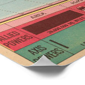 World War Two Map ポスター (角)