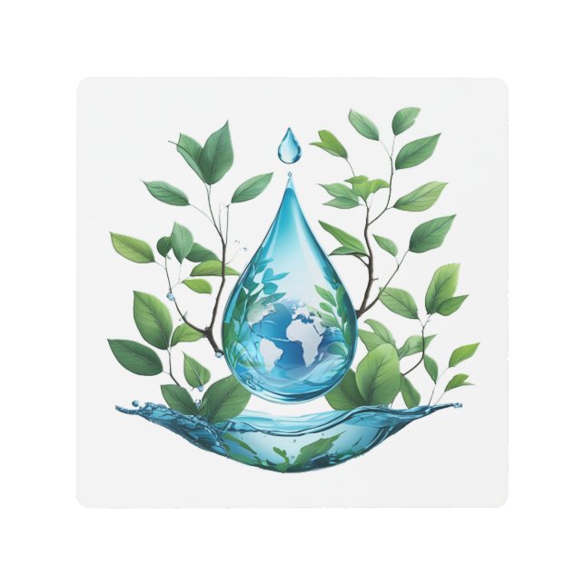 World Water Day メタルプリント (正面)