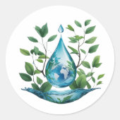 World Water Day ラウンドシール (正面)