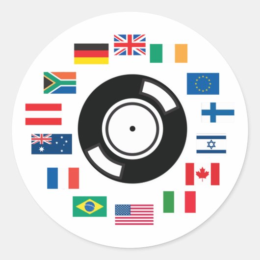 World Wide DJ ラウンドシール (正面)
