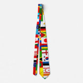 World Wide Flag国際的コラージュ ネクタイ (裏面)