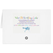 World Wordお誕生日ケーキカード – 配色1 (裏面横)