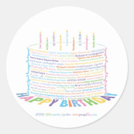 World Wordお誕生日ケーキシール ラウンドシール