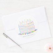 World Wordお誕生日ケーキシール ラウンドシール (封筒)