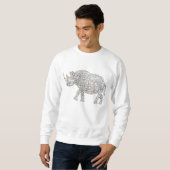 World Word African Rhino Sweatshirt スウェットシャツ (正面フル)