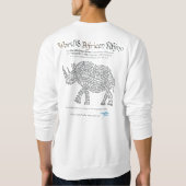World Word African Rhino Sweatshirt スウェットシャツ (裏面)