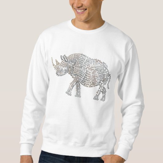 World Word African Rhino Sweatshirt スウェットシャツ (正面)