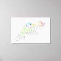 World Word Hummingbirdキャンバス印刷