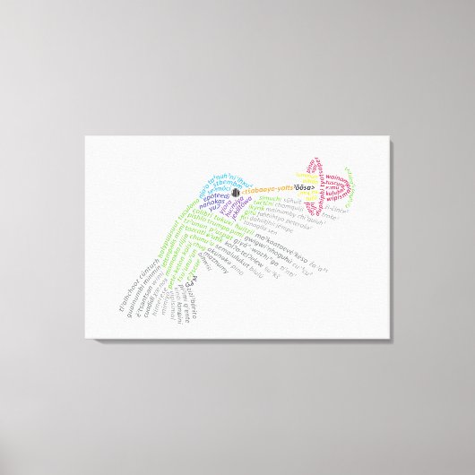 World Word Hummingbirdキャンバス印刷 キャンバスプリント (正面)