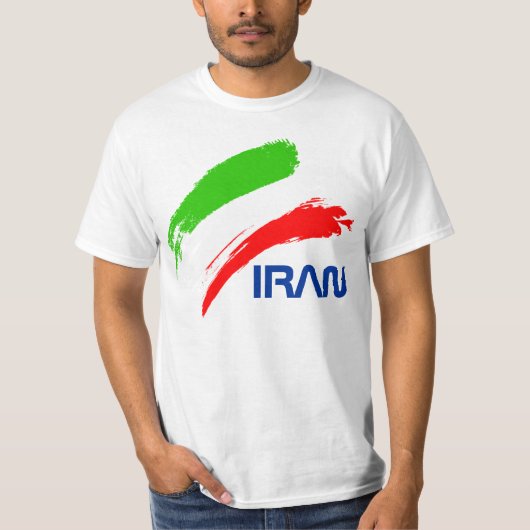 #worldcupのための#Iranの「チームMelli」のフットボールのTシャツ Tシャツ (正面)