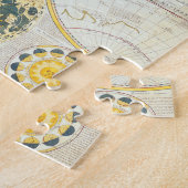 WorldDouble半球の世界の旧式な地図 ジグソーパズル (側面)