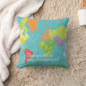 WorldMap_PillowCase クッション (ブランケット)