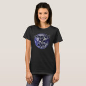 Worldofdjsレディースリンガーティー Tシャツ (正面フル)