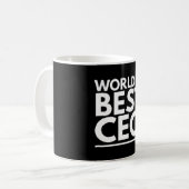 Worlds 最高の CEO コーヒーマグカップ (正面左)