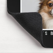 World's 最高の Dogパパポーがブラックで写真をプリント マウスパッド (コーナー)