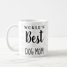 World's 最高の Dog Mom (カスタム文字、テキストの追加) コーヒーマグカップ