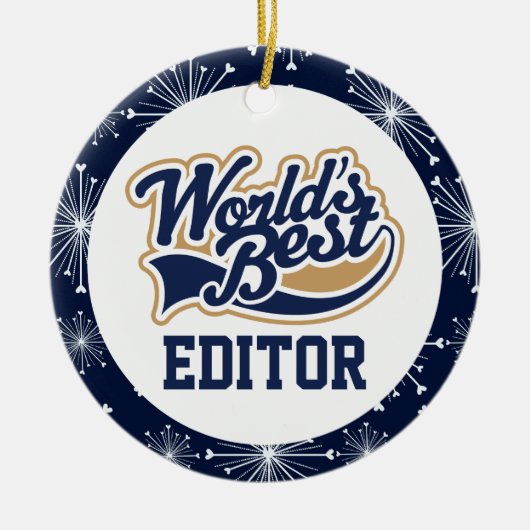 Worlds 最高の Editor Annovation Gift セラミックオーナメント (正面)