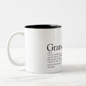 Worlds 最高の Ever祖父母の定義 ツートーンマグカップ (左)