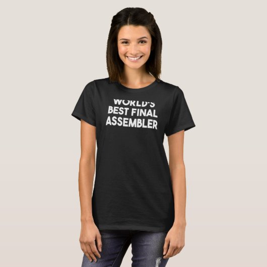 World's 最高の Final Assembler Tシャツ (正面フル)