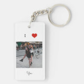 World's 最高の Friend Iハート写真文字テンプレート キーホルダー (裏面)