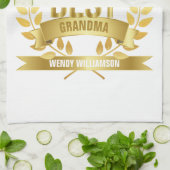 World's 最高の Garnama Barnar金ゴールドおもしろい キッチンタオル (折り畳み)