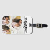 Worlds 最高の Mommy Photo Collageラゲージタグ ラゲッジタグ (正面横)