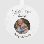 Worlds 最高の Nanny Albanaの写真カスタマイズ。 オーナメント (裏面)
