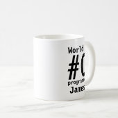 World's #0 Programmer - パーソナライズされた Cup コーヒーマグカップ (正面右)
