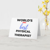 World's 2nd Best Physical Therapist 2 カード (黄色い花)