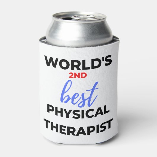 World's 2nd Best Physical Therapist 2 缶クーラー (缶正面)