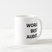 Worlds Best Auditor Funny Career Coworker Gift コーヒーマグカップ (正面右)