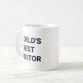 Worlds Best Auditor Funny Career Coworker Gift コーヒーマグカップ (正面左)