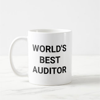 Worlds Best Auditor Funny Career Coworker Gift コーヒーマグカップ