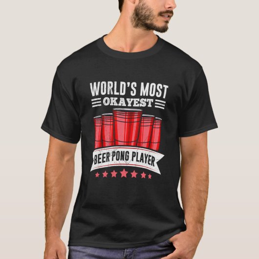 Worlds Best Beer Pong Player Party Beer Pong Tシャツ (正面)
