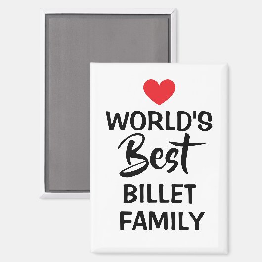 World's Best Billet Family Decorative マグネット (正面/裏面)