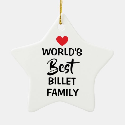 World's Best Billet Family Hanging Ornament セラミックオーナメント (正面)