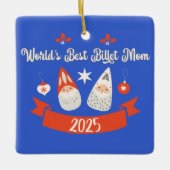 World's Best Billet Mom Custom Christmas  セラミックオーナメント (正面)