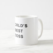 World's Best Boss Mug – Bold Classic Office Gift コーヒーマグカップ (正面右)