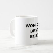 World's Best Boss Mug – Bold Classic Office Gift コーヒーマグカップ (正面左)