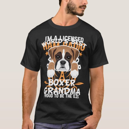 World'S Best Boxer Grandma Dog Granddog Tシャツ (正面)