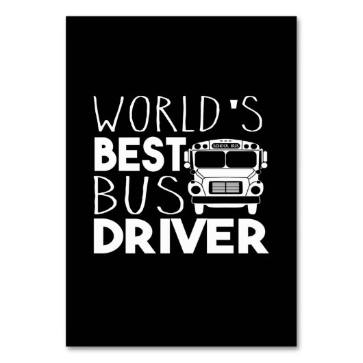 World's Best Bus Driver テーブルナンバー (正面)