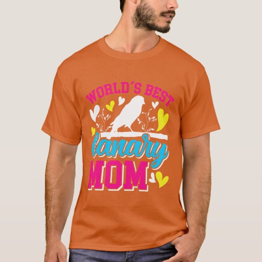Worlds best Canaries Mom Bird lover Women retro Tシャツ (正面)