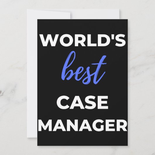 World's Best Case Manager サンキューカード (正面)