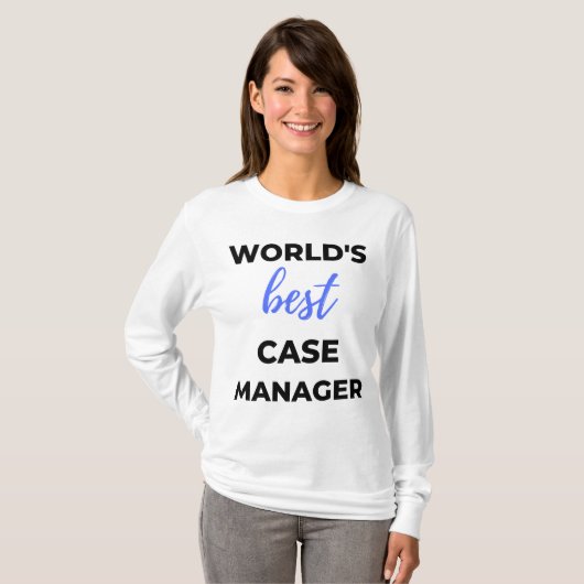 World's Best Case Manager 2 Tシャツ (正面フル)
