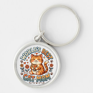 World's Best Cat Mom  キーホルダー