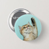 World's Best Cat Mom Custom Photo 缶バッジ (正面&裏面)