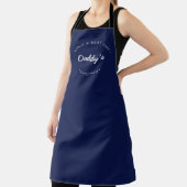 World's Best Chef daddy Navy blue Personalized  エプロン (インサイチュ)