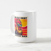 World's Best Chicken Dad Funny Rooster Father  コーヒーマグカップ (正面左)